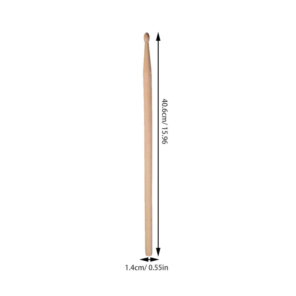 BESPORTBLE 2ensembles Baguettes De Batterie Érable Pour Baguettes Rythmiques Étui De Rangement Inclus