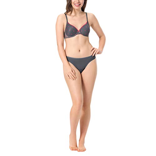Image of Amante Every de Red Printed Underwired Lightly Padded Everyday Bra