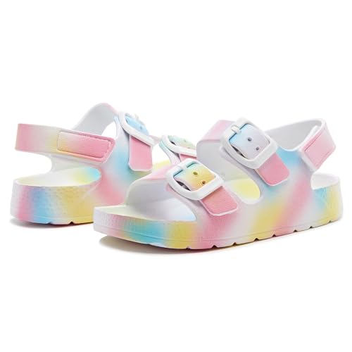 Image of EasyStar Boys and Girls Lightweight Dual-Adjustable Sandal Buckles With Hook and Loop Heel Closure