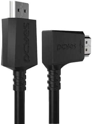 CABO HDMI 2.1 PCYES CONECTOR 90º HORIZONTAL - PRETO - 1 METRO - P...