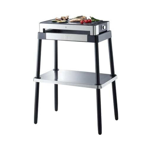 WMF Standfuß, Grill Tisch, Zubehör für alle Grills der WMF Master Grill, Tischgrill Standfuß, 72 cm hoch, cromargan matt/silber