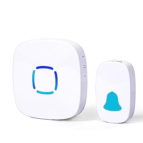 Sky-Touch Wireless Doorbell Waterproof Wireless Doorbell Kit With 36 Bells And AdjUStable Volume; With Sound And Led Home Door Bell Chime (1 Receiver And 1 Pressure Button)