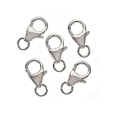 UnCommon Artistry Sterling Silver Curved Lobster Clasps 10mm (5)