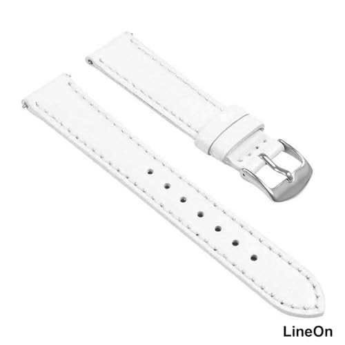 Image of Lineon Colourful 16mm Full Padded Univarsal Vegan Leather Watch Strap For Branded Watches Compitable with (Titan, Timex, Casio, Sonata etc) Tool and Pins Include