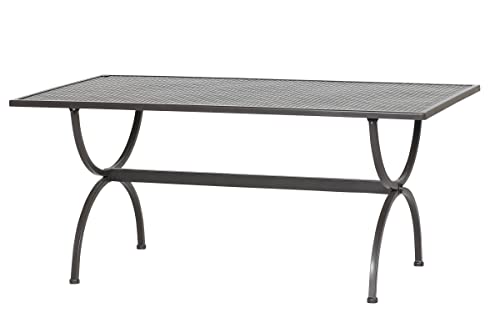 MBM 156135 Tisch Romeo, 160 x 90 x 73 cm, Eisengestell Plattenfarbe marone antik