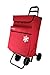 Bastilipo 7081 Julia Rojo-Carro de la Compra de 4 50 litros con Bolsa térmica y Ruedas Plegables, Normal