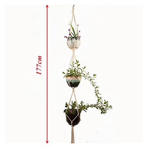 Pot de fleurs d'intérieur et d'extérieur suspendu en maille macramé balcon