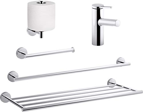 Kohler 99491-4-Cp Elate Single-Handle Bathroom Faucet With Pop-Up Drain Assembly, One Hole Bathroom Sink Faucet, 1.2 Gpm, Polished Chrome #TOP6