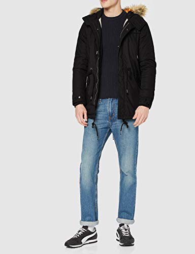 Schott NYC M517X Parka, Nero (Black), XL Uomo