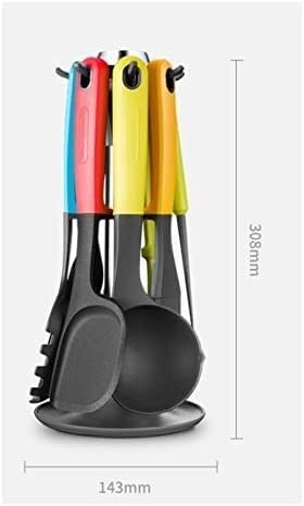 Küchenutensilien Set, Küchenhelfer Set, 7-teiliges Set aus Nylon, antihaftbeschichtet, hitzebeständig, Küchenutensilien, Löffel, Eiertrenner, Pfannenwender, Kochschaufel-Sets