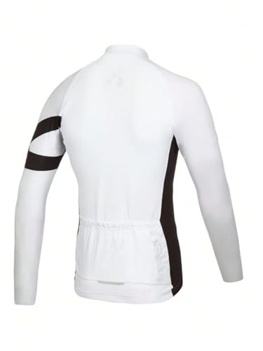 Camisa de ciclismo de manga comprida com 3 bolsos traseiros para bicicleta, secagem rápida, proteção