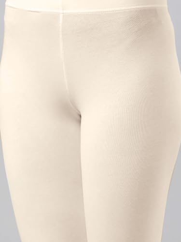 Image of JUNEBERRY Cotton Lycra Skinny Fit Leggings for Women & Girls (Sizes: S to 2XL) (Colors: Black, Beige, White, Grey, Brown, Pink & Wine)