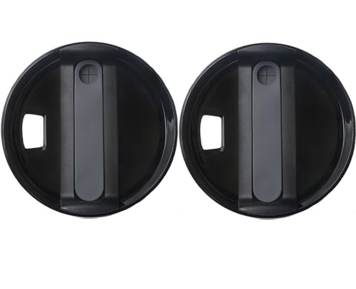 40oz Tumbler Lid for Stanley,2 Pcs Tumbler Lid Replacement,Spill Proof Splash Resistant Tumbler Covers Replacement cover fit for Stanley Tumbler and More Coffee Mugs (Black, 40OZ)