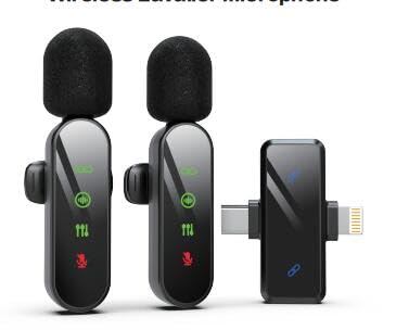Zealsound ワイヤレス ラベリア マイク2人同時使用 瞬時接続 5X LED指示灯搭載 ノイズ軽減 音画同期 360°集音 360°回転可能 クリップ式 超ミニマイク Vlog撮影/動画配信/生放送/ASMR/TikTok用