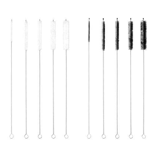 NIUQIGE Cepillo de Limpieza de Botellas - Juego de 10 Cepillos de 30cm para Pajitas, Botellas, Teteras y Copas, Herramienta de Limpieza del Hogar