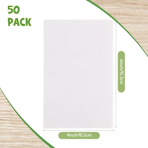 Image of Zonon 50 Pack Corrugated Cardboard Sheets Flat Hard Cardboard Inserts Classroom Supplies Flat Squares Separators for Shipping, Mailing, Packing, Art Projects, DIY Crafts(6X 4 Inch,White)