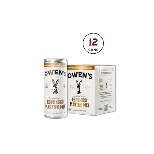 Image of Owen's Espresso Martini Mix, Premium Cocktail Mixer Made with Real Coffee Beans - 8oz Cans (12 pack)