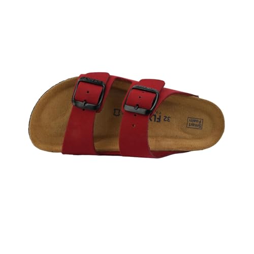 Image of Kids' 100% Genuine Leather Sandals - Comfortable Smart Foam Footbed, Adjustable Straps, Durable Non-Slip Sole and Stylish