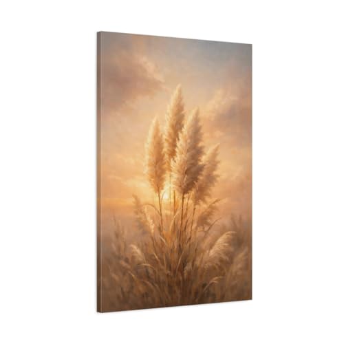 Tableau pampas chaleureux pour créer un salon cosy et cocooning