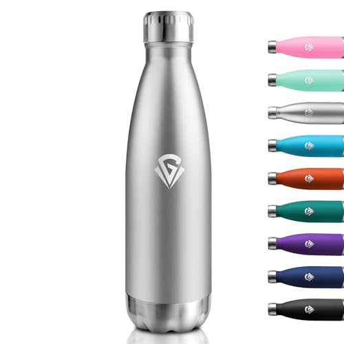 Thermosflasche 750ml, Wasserflasche Doppelwandig BPA-Frei, Trinkflasche Edelstahl, Trinkflasche Kohlensäure Geeignet, Isolierflasche Auslaufsicher für Schule, Fitness, Laufen, Sprudel, Gym, Reisen