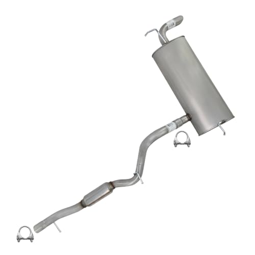 Exhaust Resonator Rear Muffler System Kit Compatible for 2012-2017 Jeep Wrangler 3.6L | Stainless Steel | Northeastern Exhaust | Includes Clamps | Automotive Replacement Part | Direct Fit