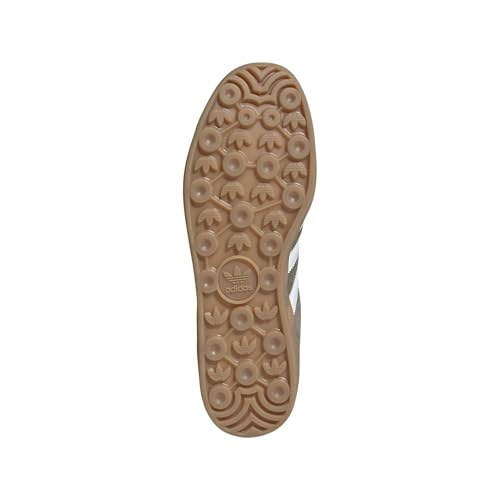 Image of adidas Gazelle Indoor Men's Three Layers Q-Pannel Gum Sole Trainers (Olivewhite, US 5.5)