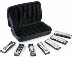 Amazon | Hohner Bluesband Harmonica Set of 7 Harp Keys with Case