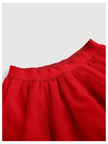 SHENHE Women's High Low Tulle Skirt Mesh Tutu Asymmetrical Party Festival Maxi Skirt4