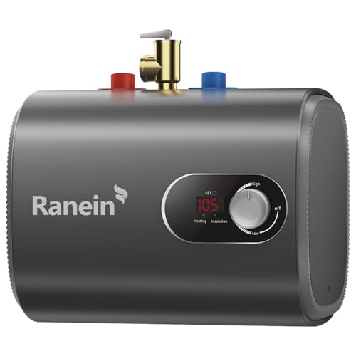 Gen II Ranein 2.5-Gallon Electric Mini-Tank Water Heater, 120V, 1440W Instant Hot Water for...