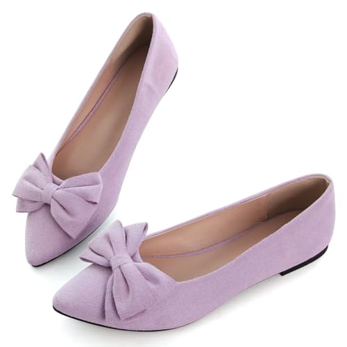 Image of Dear Time Women's Ballet Flats Dress Ballet Shoes Slip on for Office Work Comfortable Shoes