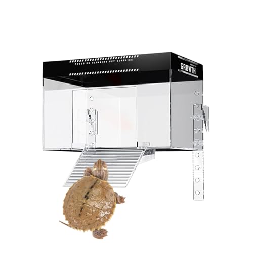 Schildkröten Plattform Groß Acryl Terrarium Plattform Aquarium Wasserschildkröten Sonnenbad Zubehör Für Reptilien Und Amphibien, 20x14x14/25x16x16cm