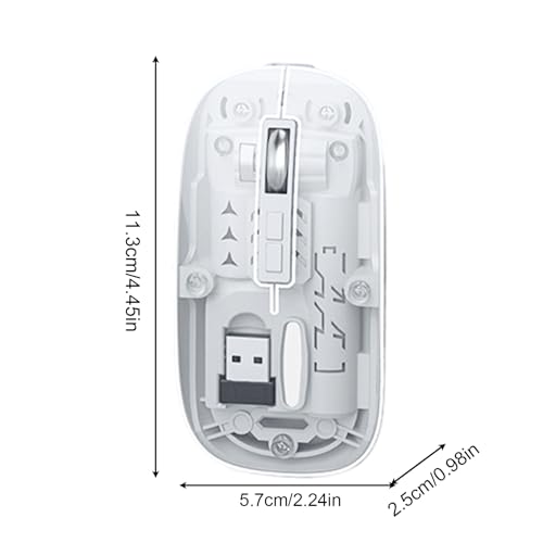 Mouse inalámbrico transparente con sensor de alta precisión para diseñadores 6