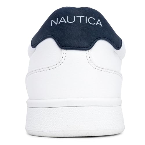 Nautica Men's Casual Lace-Up Shoe, Classic Tennis Low Top Boat Loafer, Fashion Sneaker-Henrey-White Red Navy-Size-10.5 - image 3