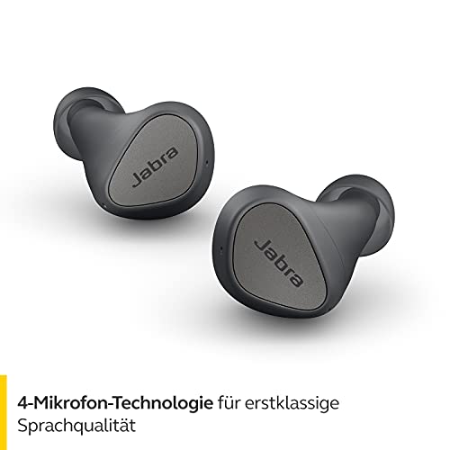 Jabra Elite 3 In Ear Bluetooth Earbuds - True Wireless Kopfhörer mit Geräuschisolierung und 4 integrierten Mikrofonen - klare Anrufe, kraftvoller Bass, anpassbarer Sound und Mono-Modus - dunkelgrau – Bild 5