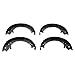 TRQ Rear Parking Brake Shoe Set Compatible with 2007-2018 Acura RDX 2007-2016 Honda CR-V