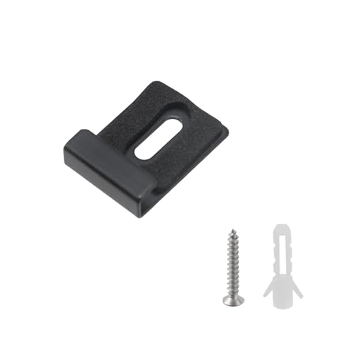 Image of MY MIRONEY 12PCS Black Stainless Steel Mirror Clips 1 /4 Inch Wide Channel Mirror Holder Clip Hardware Wall Mounted irror Hanger Clips with Screws and Foam Pads for Mirror Picture Frame