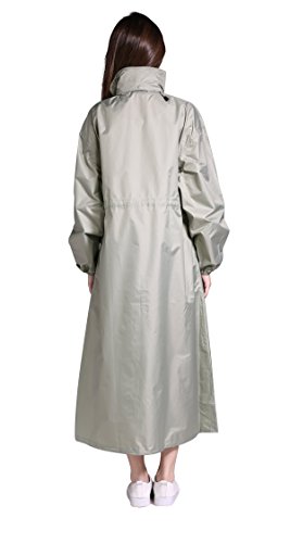 Freesmily Women's Stylish Long Raincoat with Hood and Multi Color Pattern4