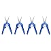 Happy Hydro - Trimming Scissors - Curved Tip - Teflon Coated Non Stick Blades - 4 Pack