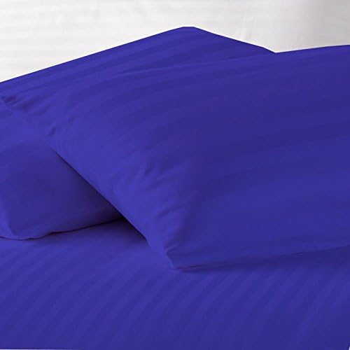 Image of Cotton 300 TC Pillow Cover, King, Navy Blue, 2 Pieces