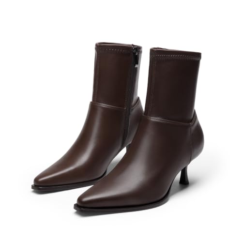 Image of DREAM PAIRS Women's Ankle Boots - Classic Comfort,Chocolate,6
