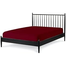 Cot Size Fitted Sheet Only - 100% Egyptian Cotton Deep Pocket - Cot Fitted Sheet 30" x 75" Perfect for Camp Bunk Beds/RVs/Guest Beds Burgundy RV Bunk Sheets