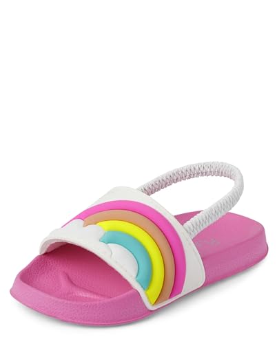 Image of The Children's Place Baby Girls' And Toddler Everyday Slide Sandals With Backstrap