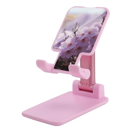 Support de téléphone pliable universel compatible iPhone Android support bureau rose