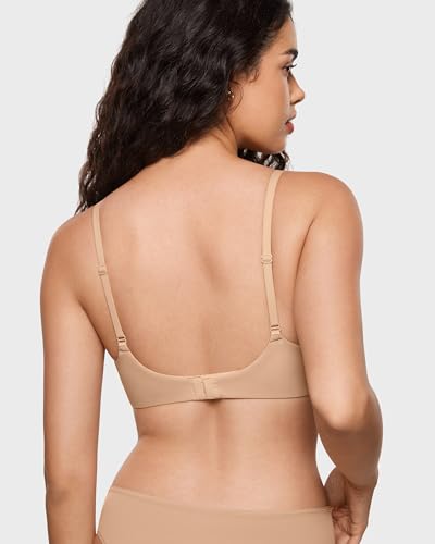 Image of INLYRIC Women's Inbarely Plus Balconette Bra - Lightly Padded Underwire Sexy Tshirt Demi Bras Supportive