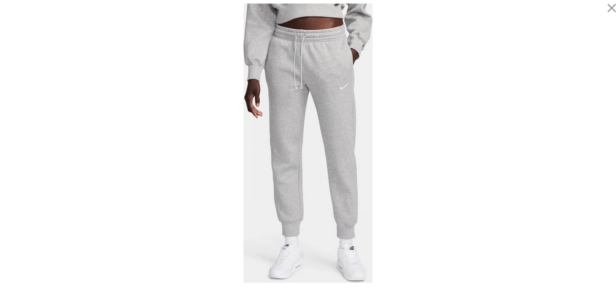 Nike W NSW Essntl Pant Reg FLC Sport Trousers, Mujer, dk Grey Heather/(White), S