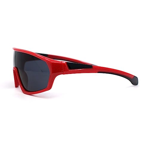 Boys Child Size Mirror Lens Wrap Shield Sport Plastic Sunglasses3