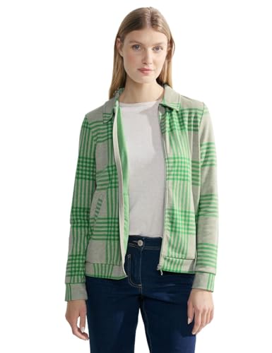 T-Shirt à Carreaux mélangé aux finitions soignées Cecil Tos vert céleri XL