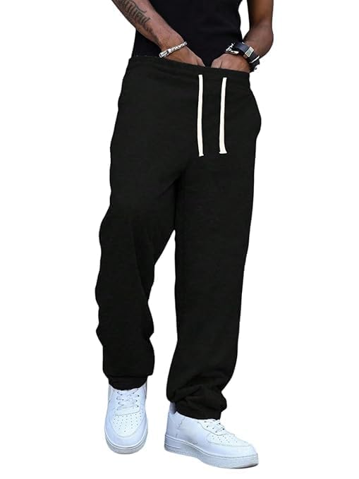 Men’s Baggy Fit Track Pants | Full Elastic Waist Jogger Track Pant | Comfortable Gym, Running & Casual Wear Bottoms | Stretchable Sportswear for Men-picture-31