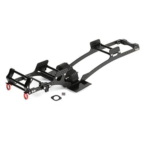 Metal Transmission Gearbox Carbon Fiber Frame Rails For 1/10 Rc Crawler Lcg Chassis Axial Scx10 Ii 90046 90047 86100 Upgrade (Frame Kit Pro) #TOP4