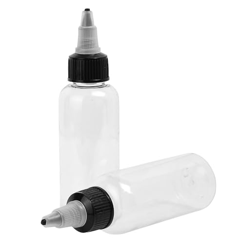 BAMTTOO 30ml Empty Tattoo Ink Bottles 10pcs 1oz Tattoo Twist Cap Plastic Clear Transparent Tattoo Pigment Container Bottle Tattoo Supplies (10pcs 60ml) - Image 2
